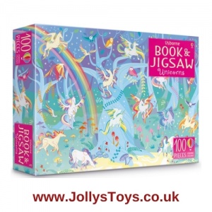 100 Piece Unicorns Puzzle & Book